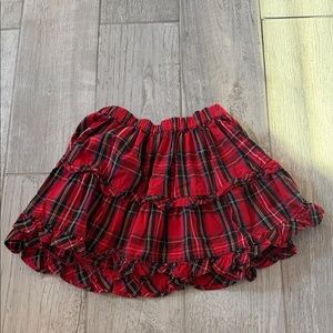 Girls Crewcuts Red Plaid Ruffle Mini Skirt, Size 4-5